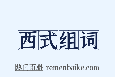 西式组词是什么意思的图片